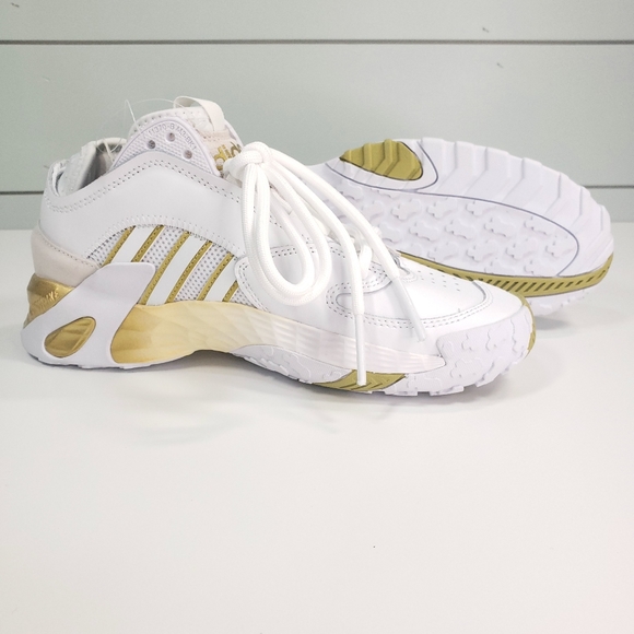 ADIDAS STREETBALL W FV4852 White Gold shoes sneakers Women 5.5 Youth 4Y - Picture 3 of 12